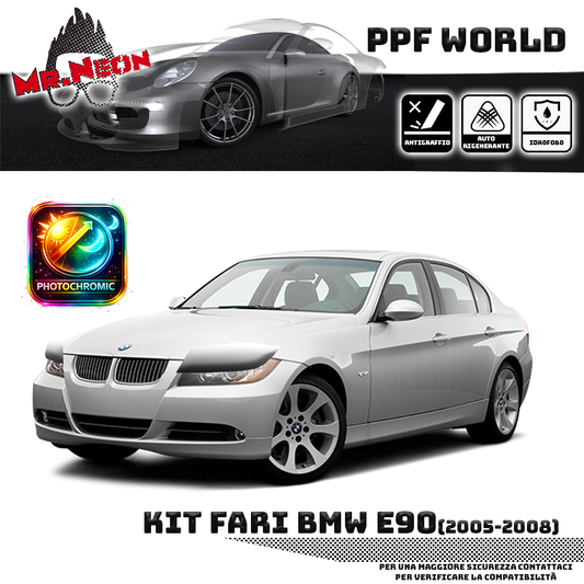 Kit PPF Fotocromatico Fari Anteriori compatibile con BMW E90 (2005–2009) – Pellicola Protettiva Pretagliata