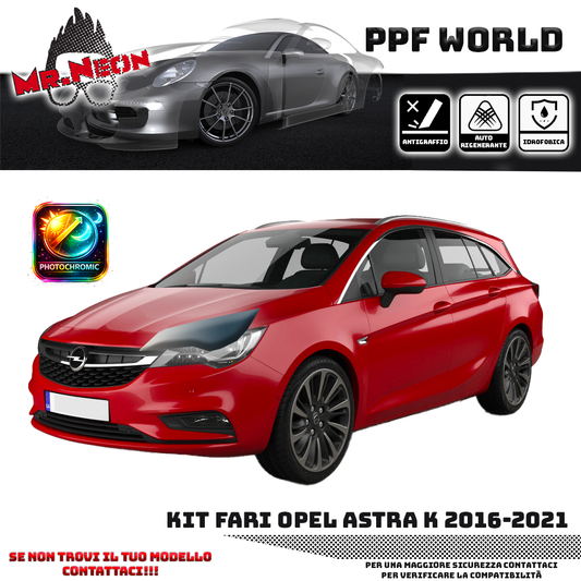 Kit PPF Fotocromatico Fari Opel Astra K Sport Tourer – Pellicola Protettiva Pretagliata