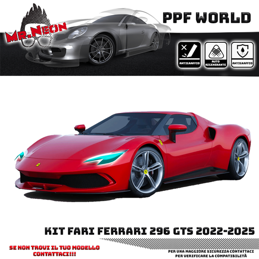 Kit Pellicola Protettiva Fari – Ferrari 296 GTS (2022–2025)
