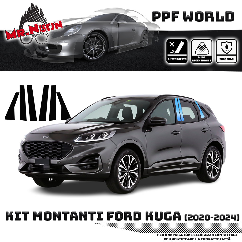 Protezione Montanti Ford Kuga 2020-2024 – Kit PPF Pretagliato