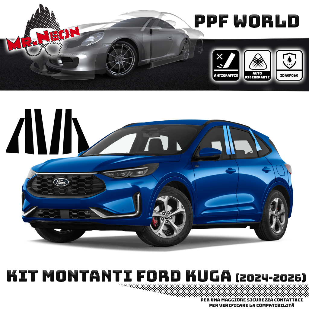 Protezione Montanti Ford Kuga 2024-2026 – Kit PPF Pretagliato