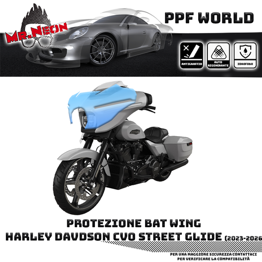 Kit Protezione Bat Wing Harley-Davidson CVO Street Glide 2023-2025 – PPF XPEL Lucido o Opaco Pretagliato