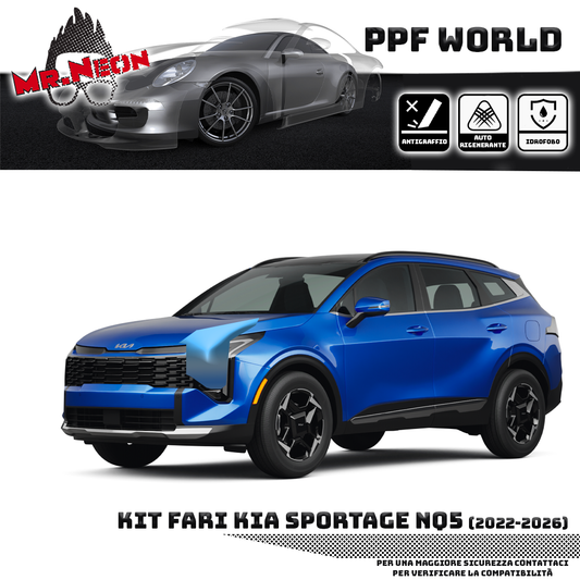 Kit Pellicola Protettiva Fari Kia Sportage NQ5 2022-2026 – PPF Trasparente o Fotocromatico Pretagliato