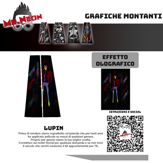 Kit Montanti Auto Gentleman Heist – Anime Style Adesivi Grafici Laterali