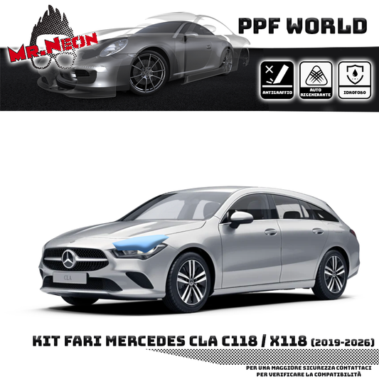 Kit Pellicola Protettiva Fari Mercedes CLA C118 / X118 2019-oggi – PPF Trasparente o Fotocromatico Pretagliato
