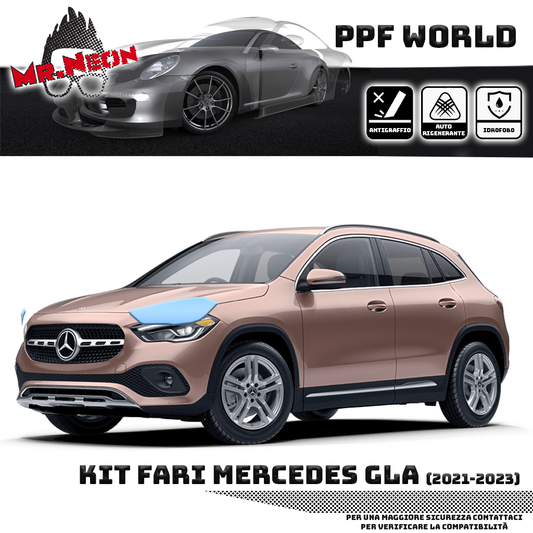 Kit Pellicola Protettiva Fari Mercedes GLA H247 2020-2023 – PPF Trasparente o Fotocromatico Pretagliato