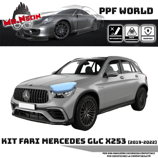 Kit Pellicola Protettiva Fari Mercedes GLC X253 2019-2022 – PPF Trasparente o Fotocromatico Pretagliato