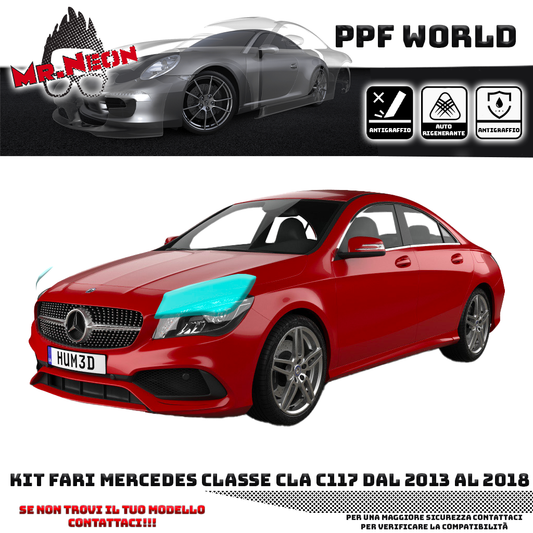 Kit Pellicola Protettiva Fari – Mercedes CLA C117 (2013–2018)