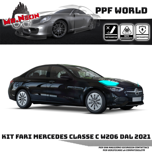 Kit Pellicola Protettiva Fari – Mercedes Classe C W206 (2021–2025)