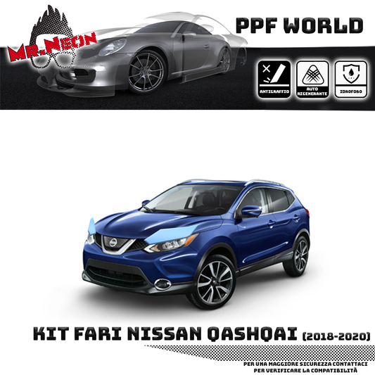 Kit Pellicola Protettiva Fari Nissan Qashqai J11 2014-2021 – PPF Trasparente o Fotocromatico Pretagliato