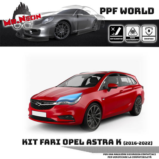 Kit Pellicola Protettiva Fari Opel Astra K Sport Tourer (2016–2022) – PPF Trasparente o Fotocromatico Pretagliato