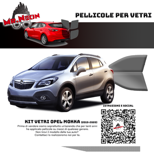 Kit Pellicole Oscuramento Vetri Anteriori Opel Mokka 2012-2020 – Pretagliati