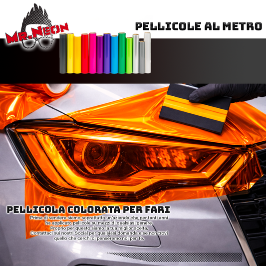 Pellicola Colorata per Fari Auto Arancione – Vendita a Metraggio | Mr.Neon