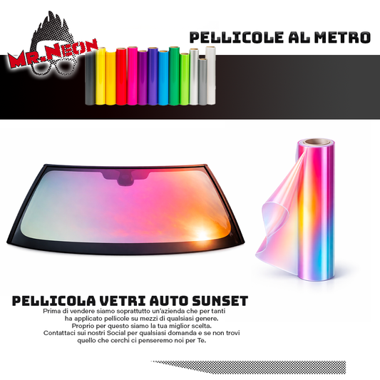 Pellicola Oscuramento Vetri Auto Sunset Pink – Vendita al Metro 76 cm / 152 cm