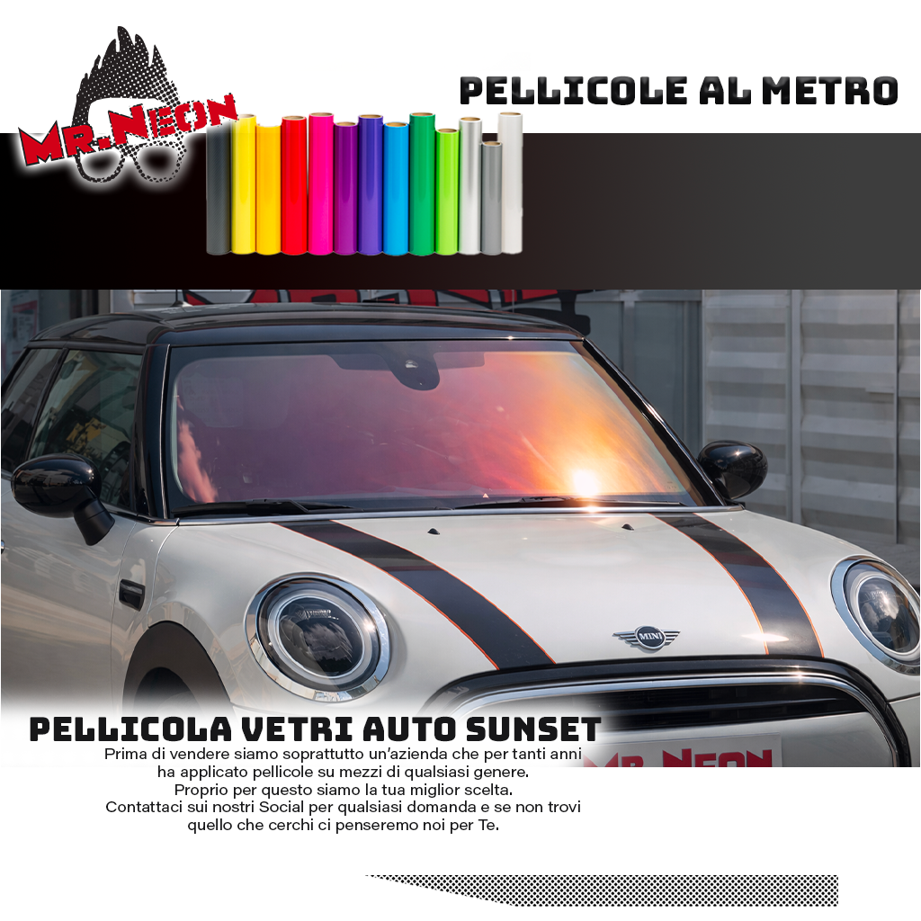 Pellicola Oscuramento Vetri Auto Sunset Pink – Vendita al Metro 76 cm / 152 cm