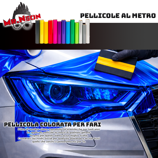 Pellicola Colorata per Fari Auto Blu – Vendita a Metraggio | Mr.Neon