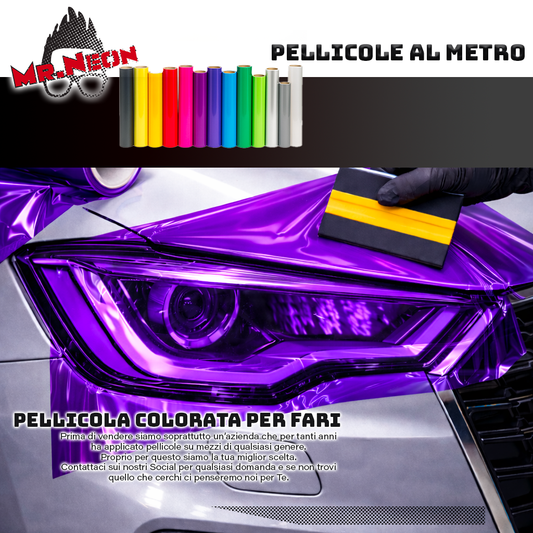 Pellicola Colorata per Fari Auto viola – Vendita a Metraggio | Mr.Neon
