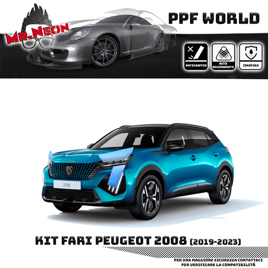 Kit Pellicola Protettiva Fari Peugeot 2008 2023-2026 – PPF Trasparente o Fotocromatico Pretagliato