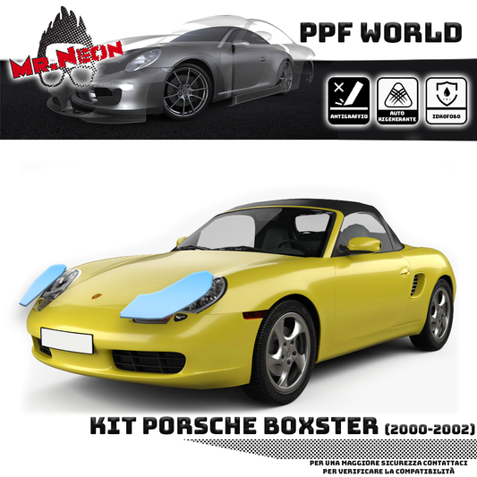 Kit Pellicola Protettiva Fari Porsche Boxster 986 2000-2002 – PPF Trasparente o Fotocromatico Pretagliato