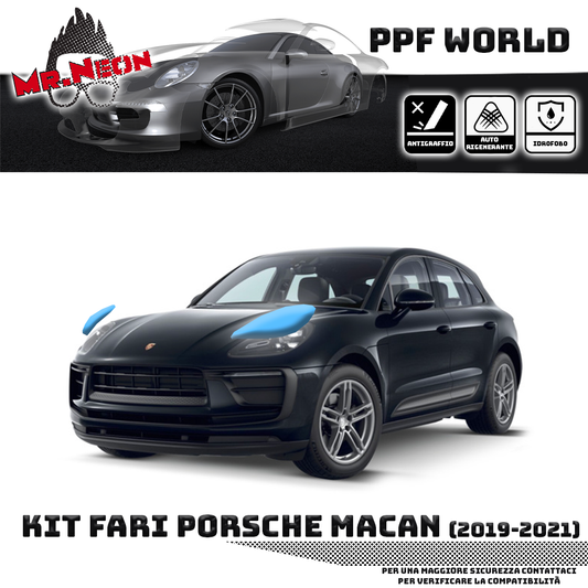 Kit PPF Fari Anteriori compatibile con Porsche Macan (2019–2021) – Pellicola Protettiva Pretagliata