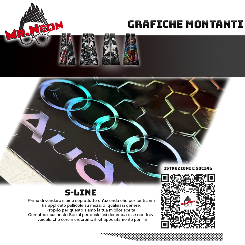 Kit Montanti Auto Audi Hexa Matrix – Adesivi Grafici Laterali