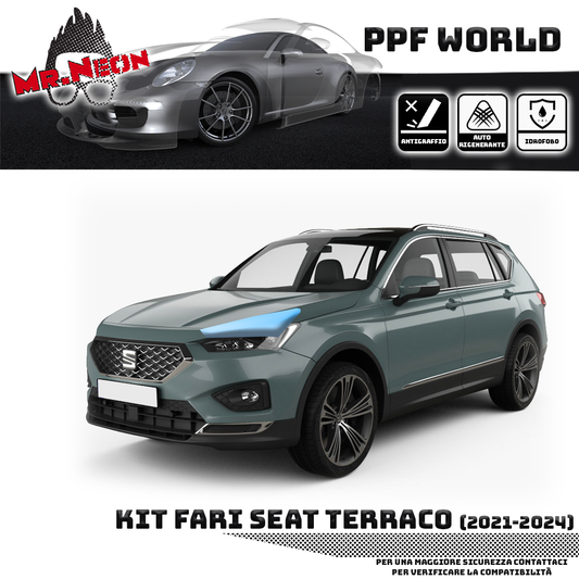 Kit Pellicole Protettiva Fari SEAT Tarraco (2021-2024) - PPF Trasparente o Fotocromatico Pretagliato