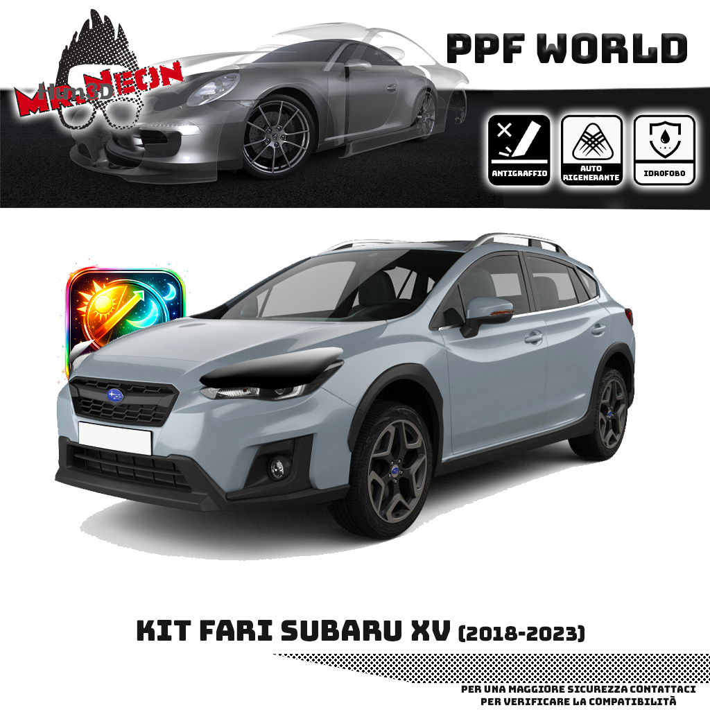 Kit PPF Fari Anteriori Subaru XV 2018-2023 – Trasparente o Fotocromatico Pretagliato