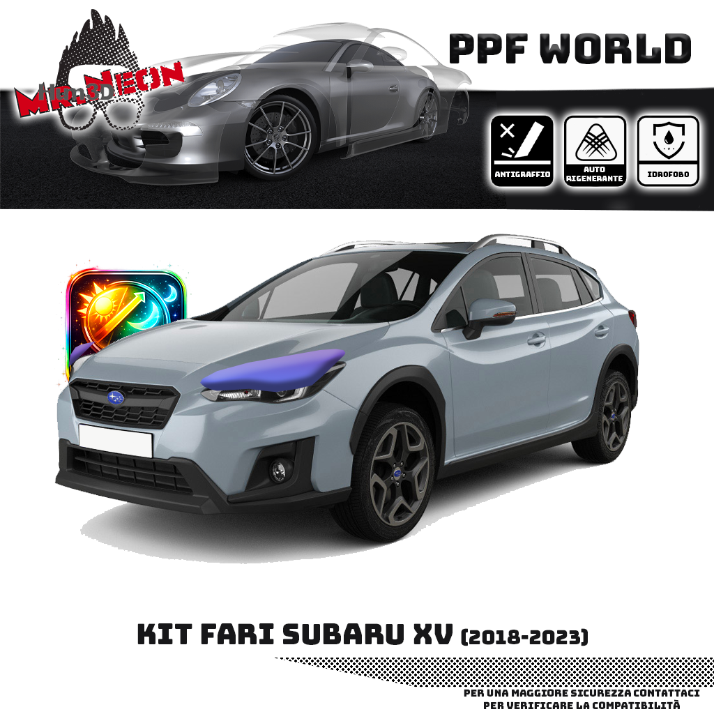 Kit PPF Fari Anteriori Subaru XV 2018-2023 – Trasparente o Fotocromatico Pretagliato