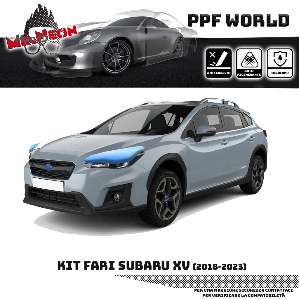Kit PPF Fari Anteriori Subaru XV 2018-2023 – Trasparente o Fotocromatico Pretagliato