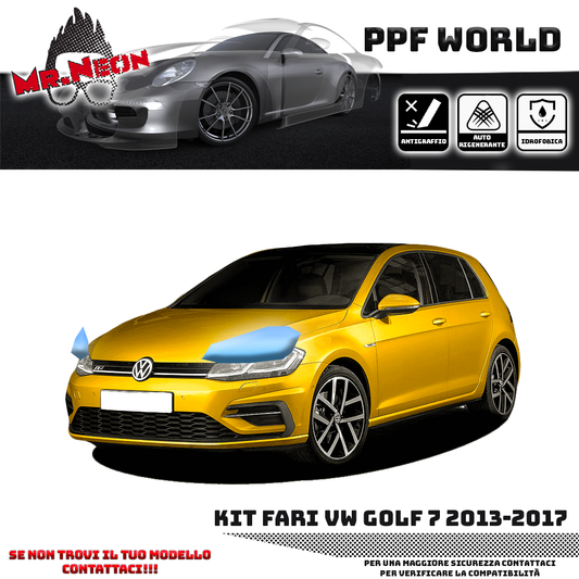 Kit Pellicola Protettiva Fari VW Golf 7 (2013–2017) – PPF Trasparente o Fotocromatico Pretagliato